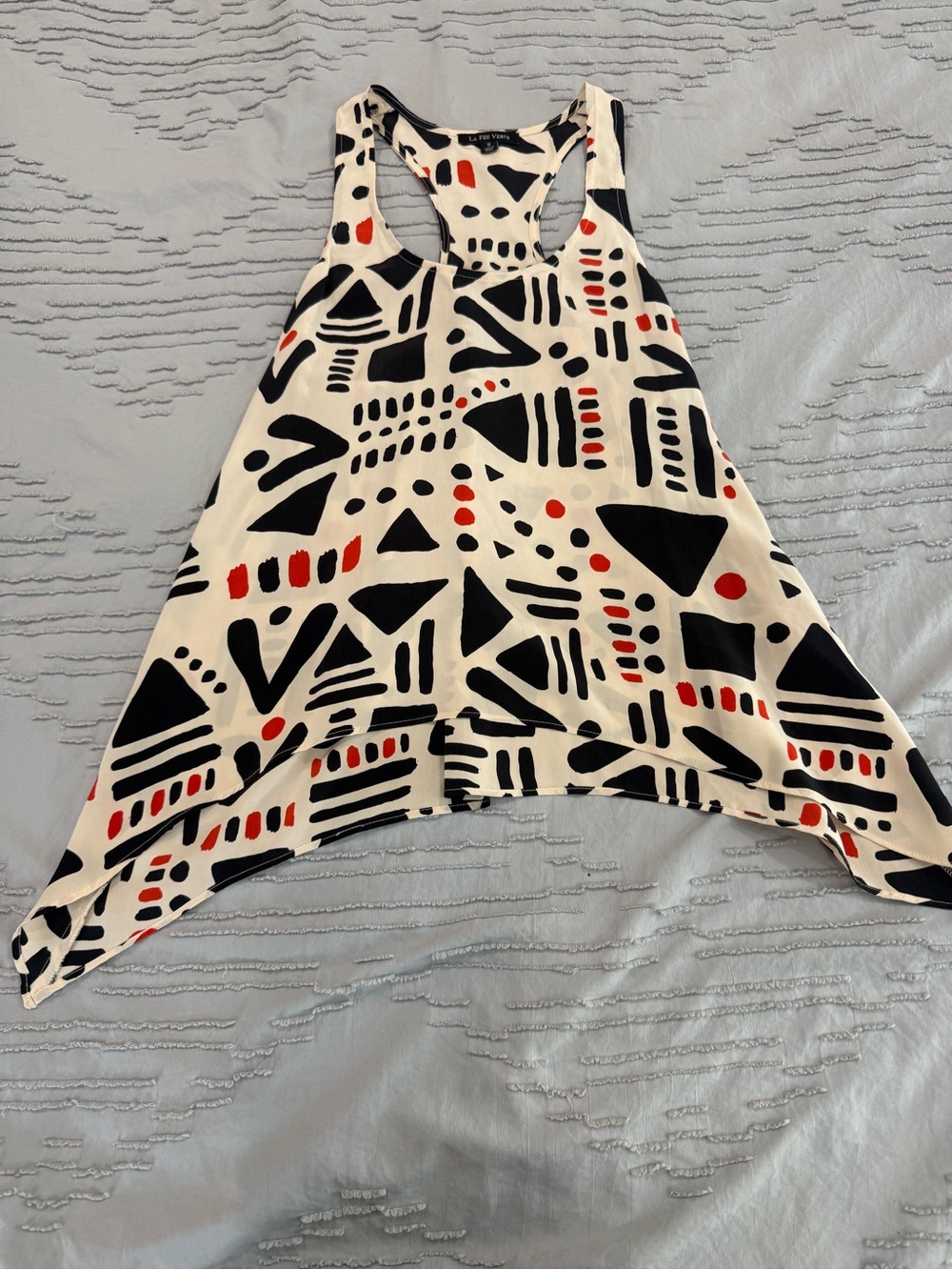 La Fee Verte Anthropologie Asymmetrical Tank 100% Silk
